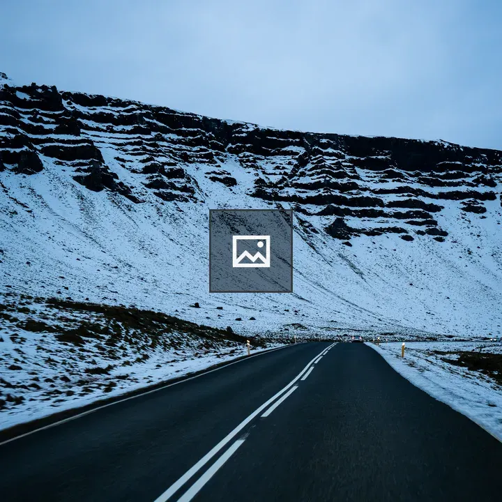 Winding Snowy Road Landscape