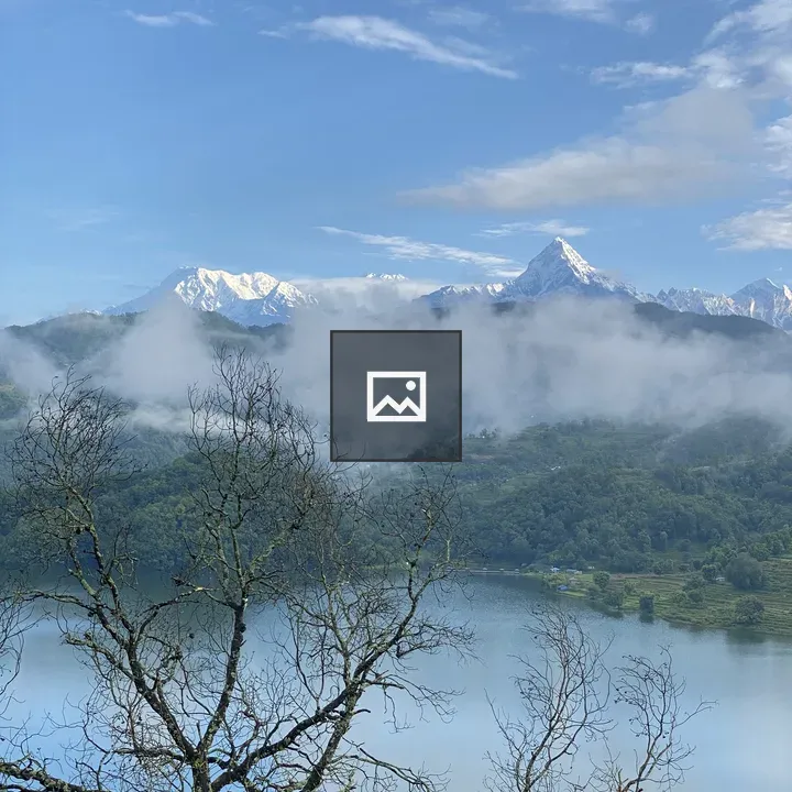 Landscape with lake and mountains