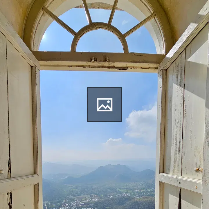 Aravalli Hills through Arched Window