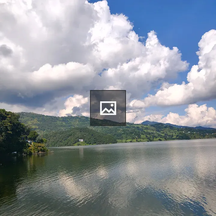 Tranquil lake landscape