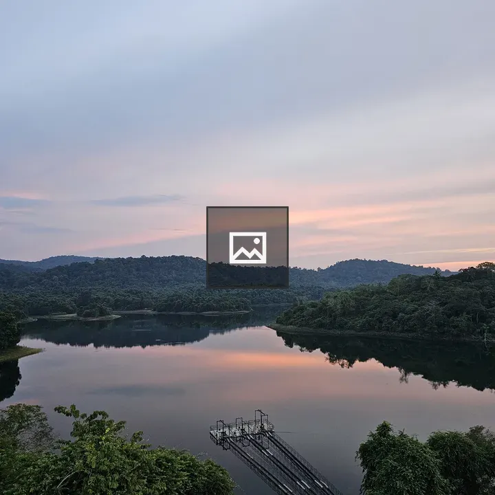 View of reservoir and forest