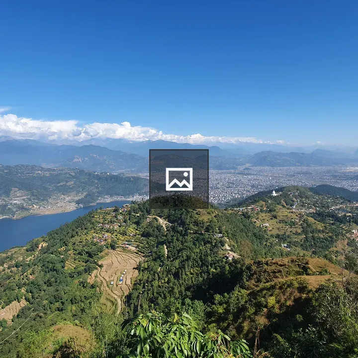 Lake and Mountain View from Hilltop