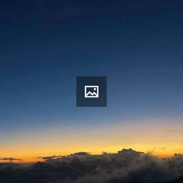 Serene sunset over clouds
