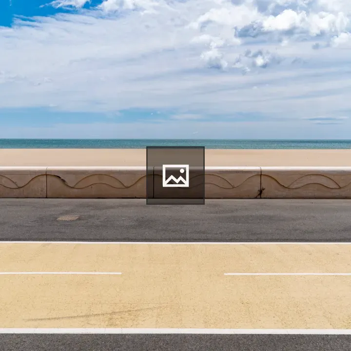 Coastal Road and Beach Scene
