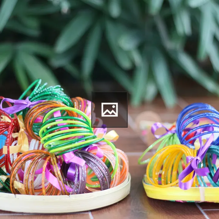 Colorful Bangles in Baskets