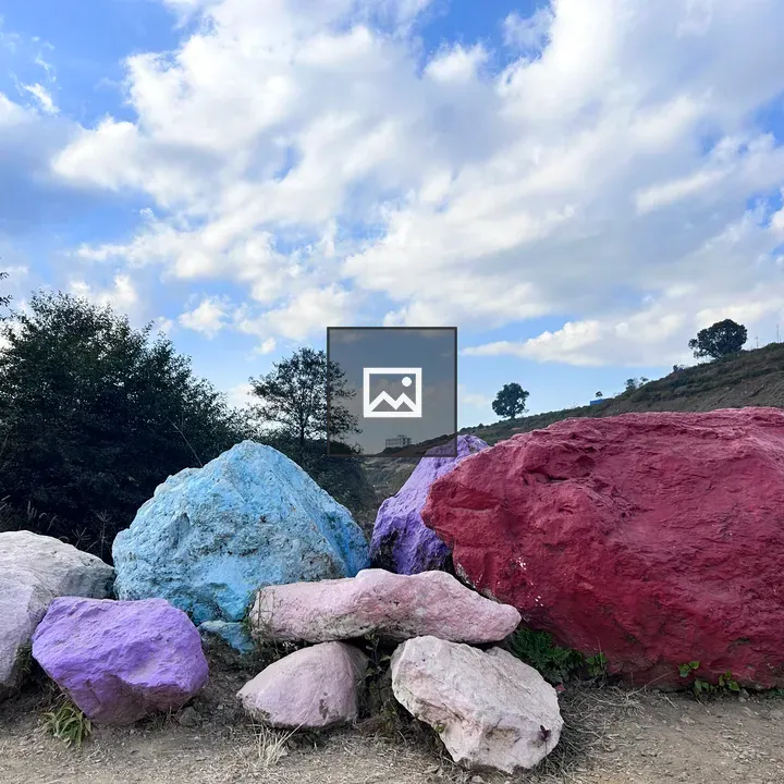 Colorful stones on ground