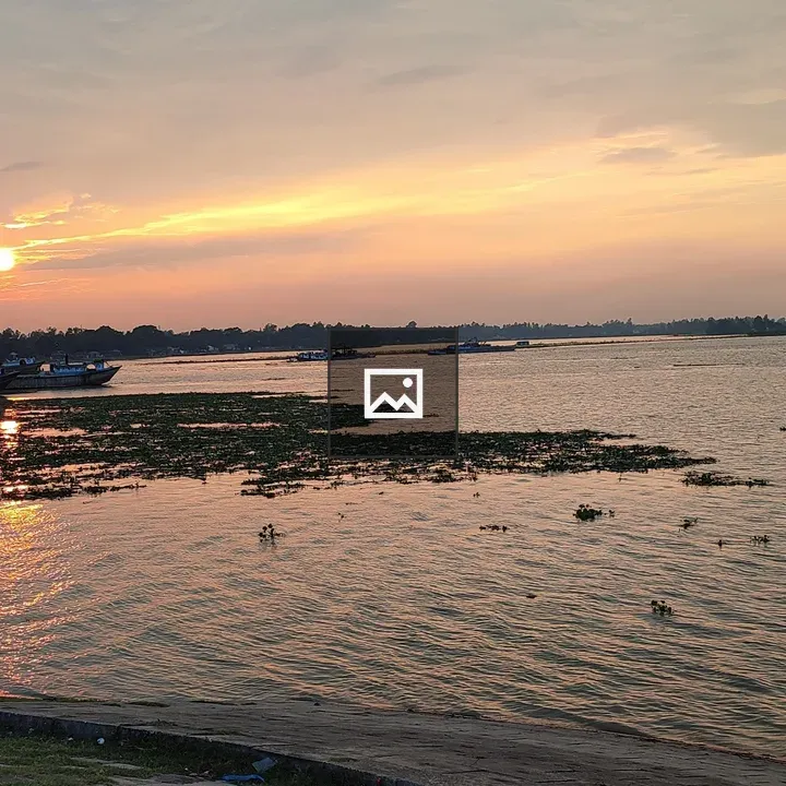 Sunset on Jamuna River Bank