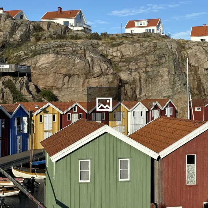 Vibrant Coastal Huts in Sweden