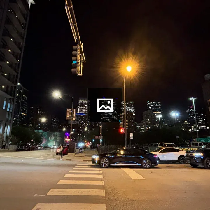 Traffic at Night on City Street