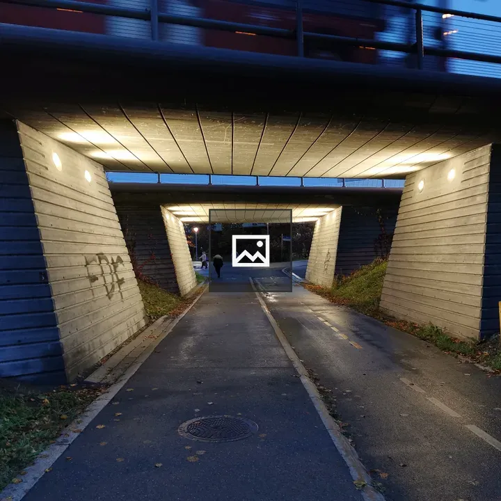 Tunnel with light early morning