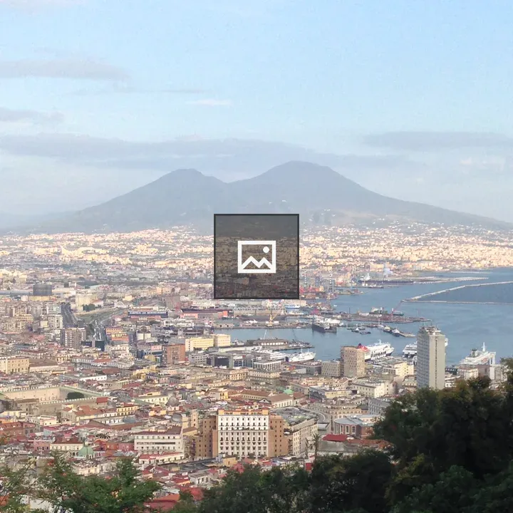 View Across Naples with Vesuvius