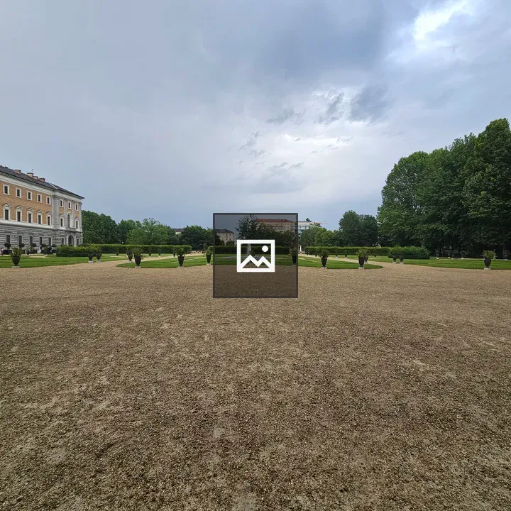 Evening view of Royal Gardens, Turin