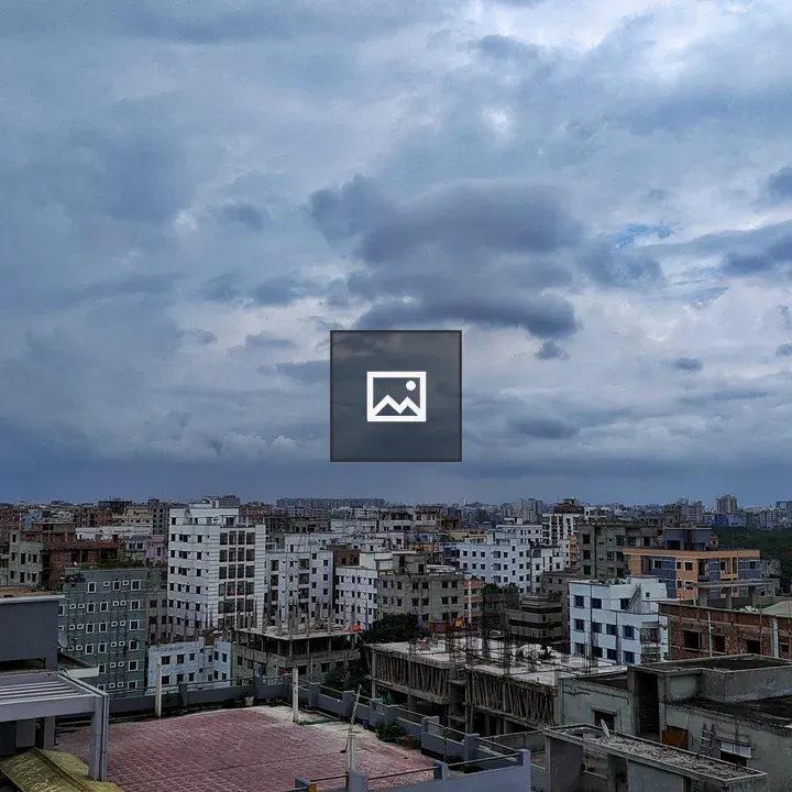 Cityscape with Cloudy Sky