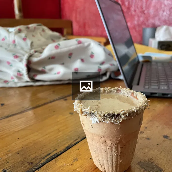 Traditional milk tea in clay cup