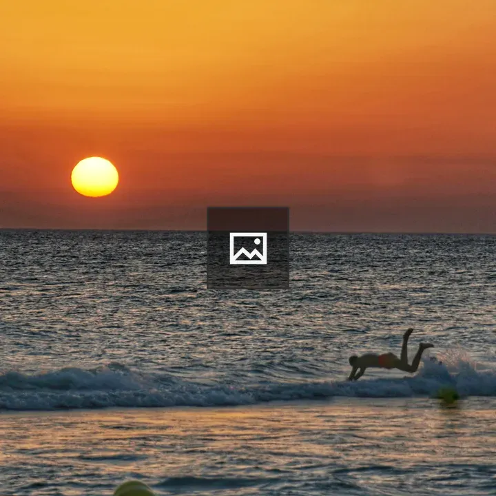 Diving Person at Sunset