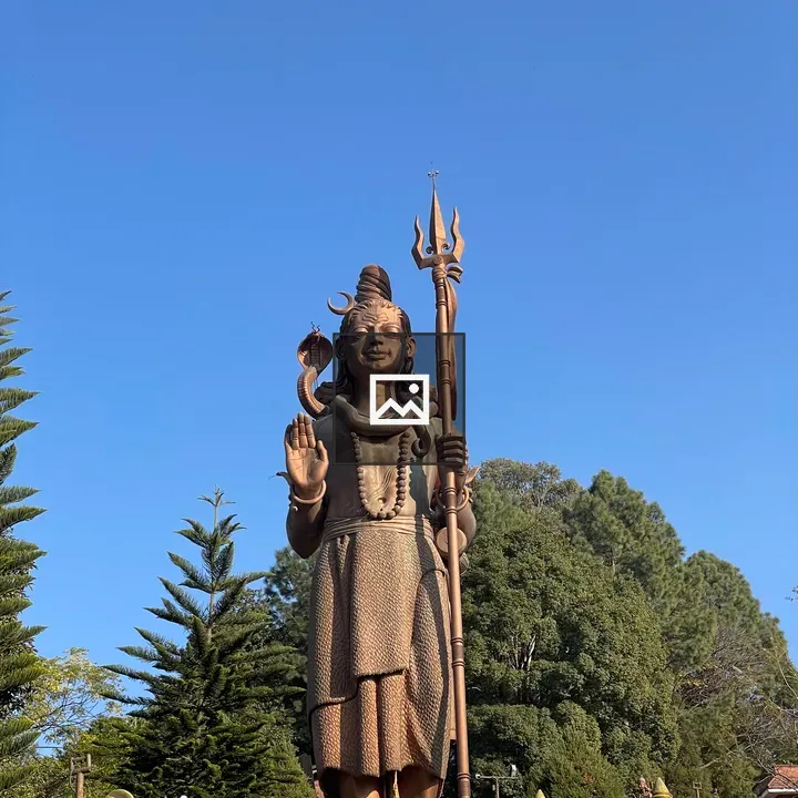 Statue of Lord Shiva in Blue Sky
