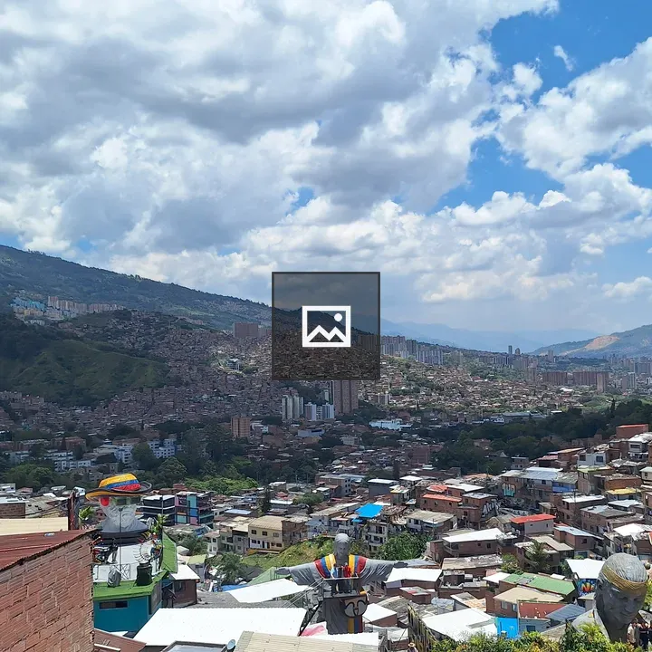 Panoramic view of Comuna 13 Medellín