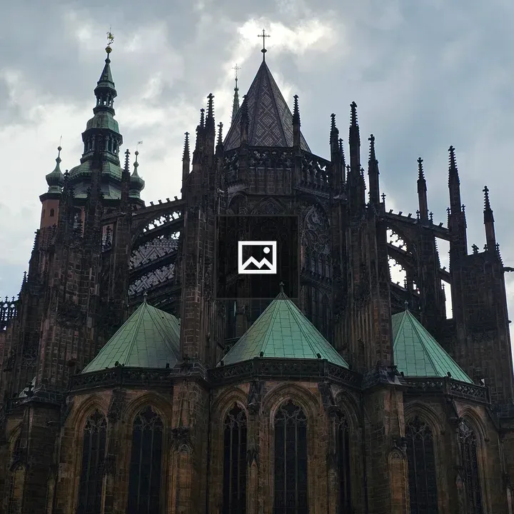 Exterior of St. Vitus Cathedral at Prague Castle