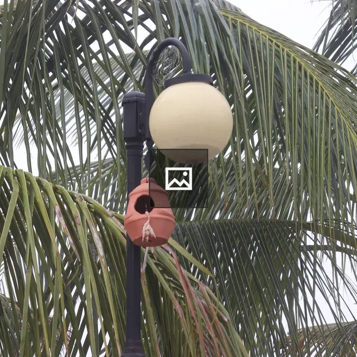 Street lamp with birdhouse
