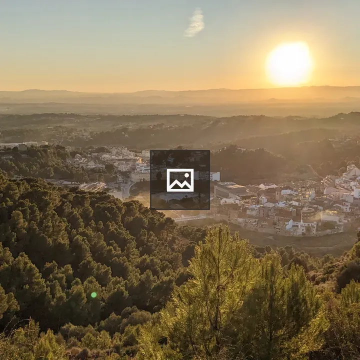 Sunset over a valley in Spain