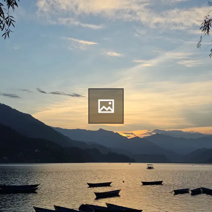 Serene lake at sunset