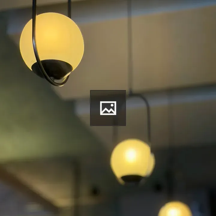 Three modern globe pendant lights