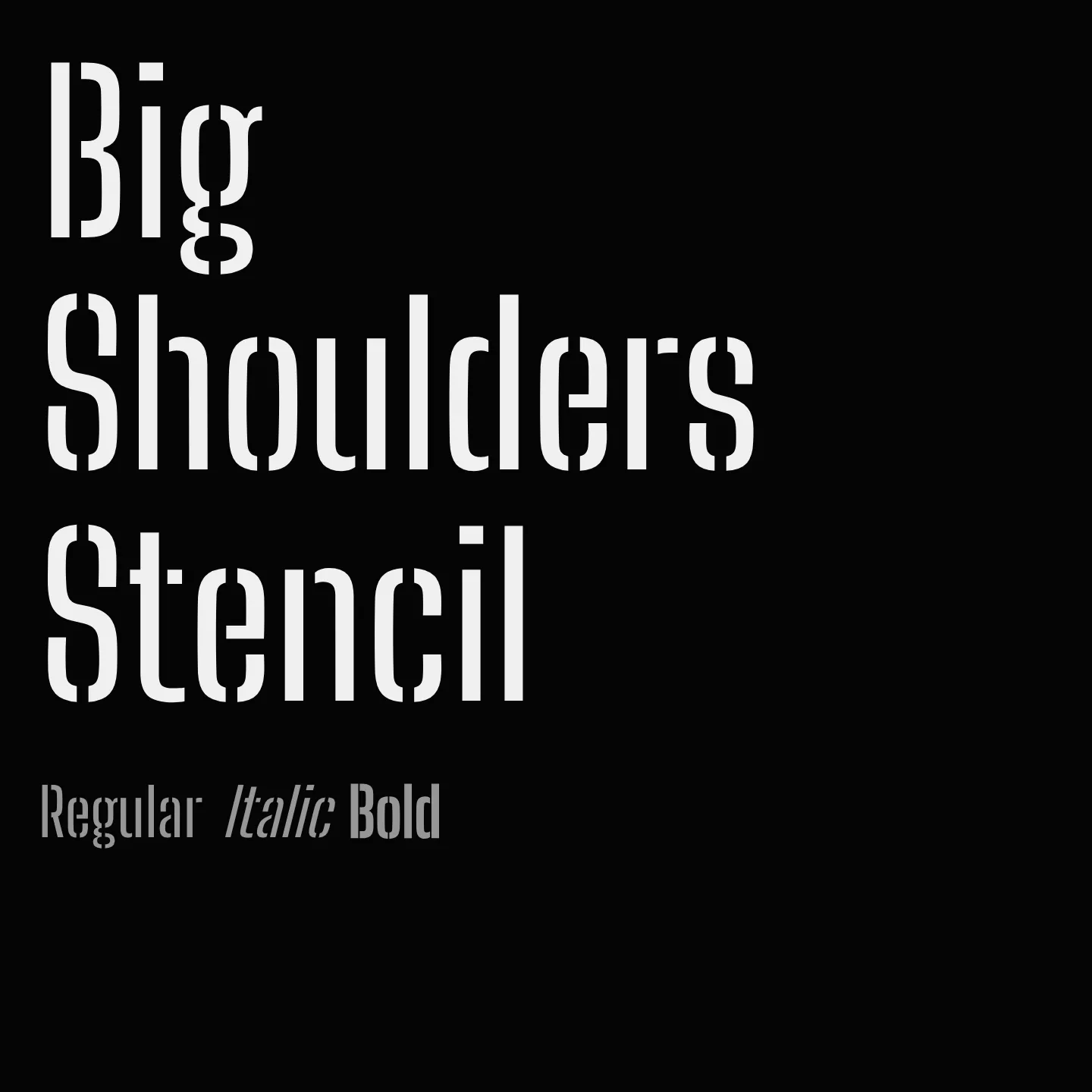 Big Shoulders Stencil