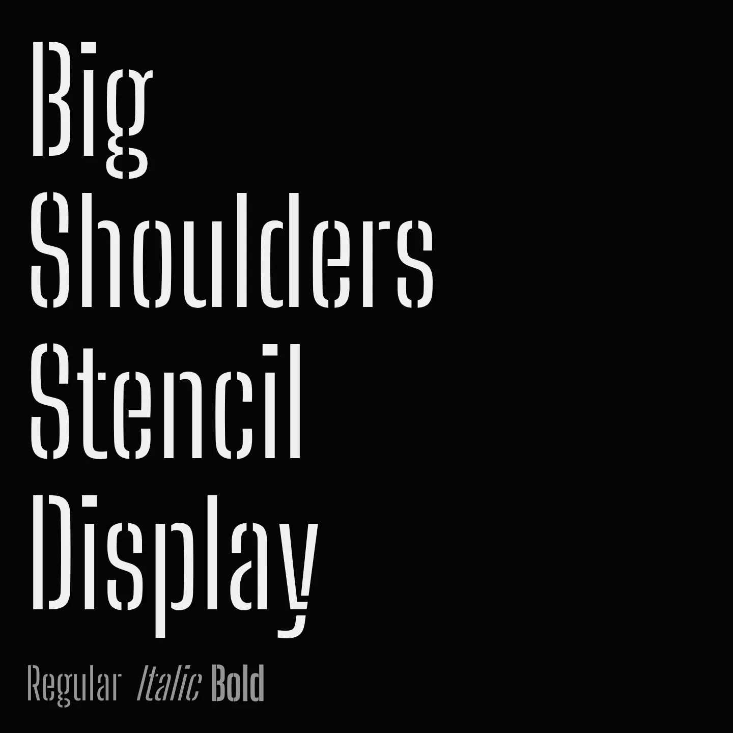 Big Shoulders Stencil Display