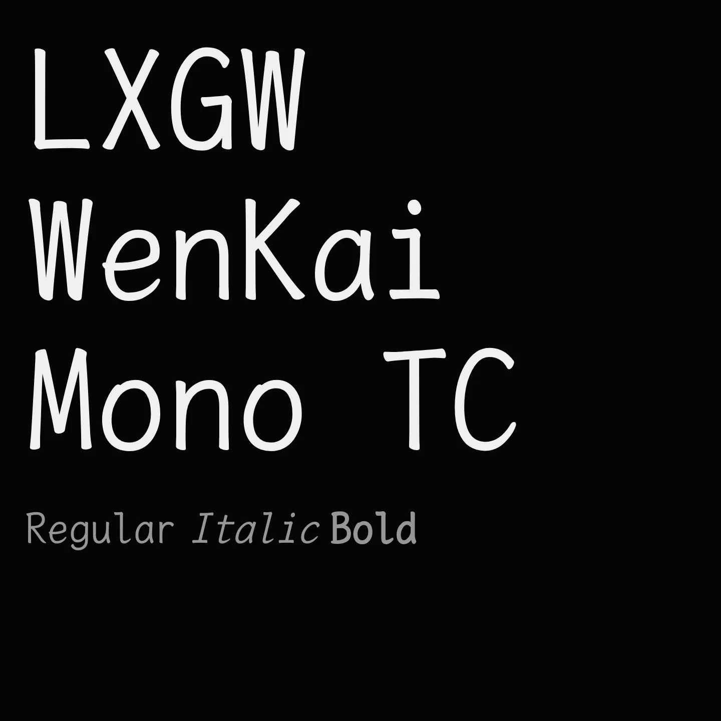 LXGW WenKai Mono TC