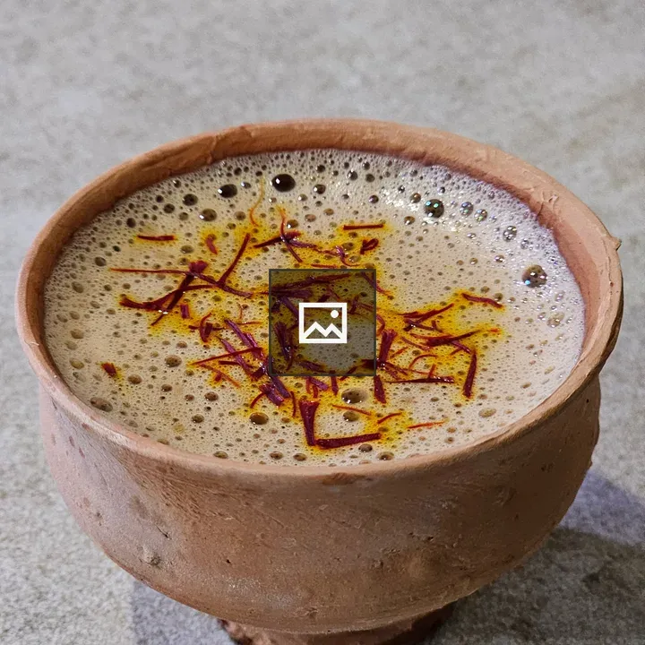 Saffron Tea in Clay Cup