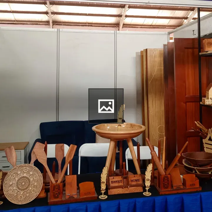 Exhibition Booth with Wooden Crafts
