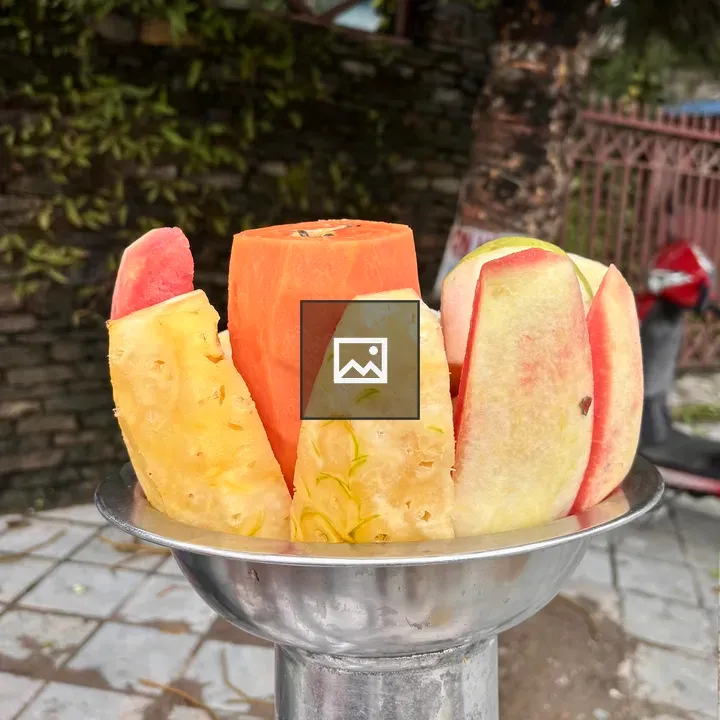 Fresh Fruit in Metal Dish