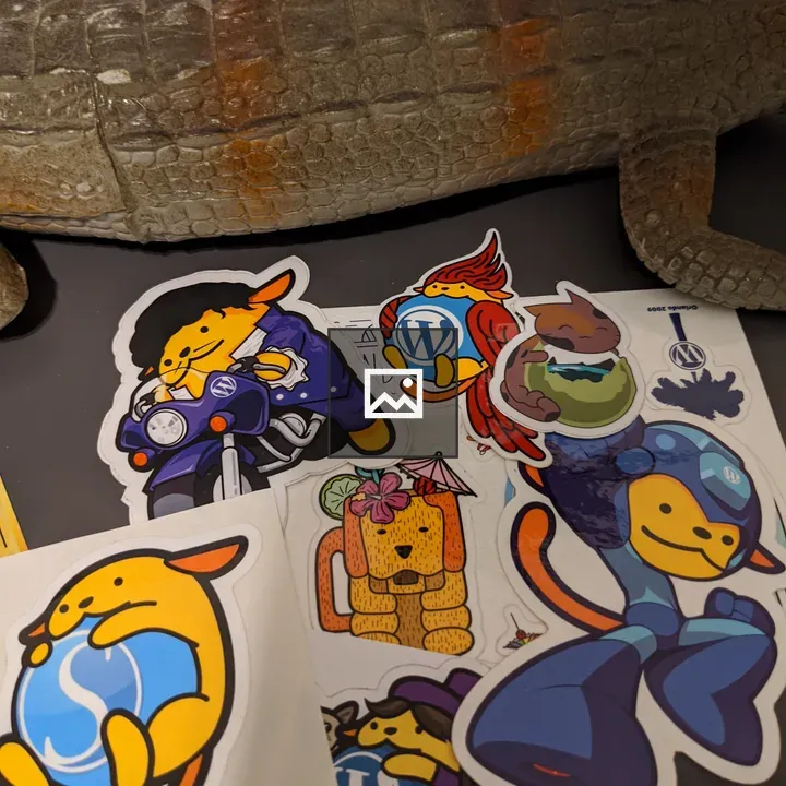 WordPress Sticker Pile with Alligator