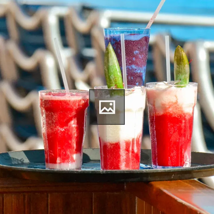 Colorful frozen cocktails