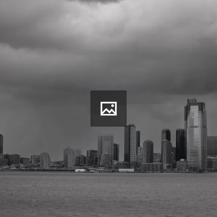 Jersey City Skyline in B&W