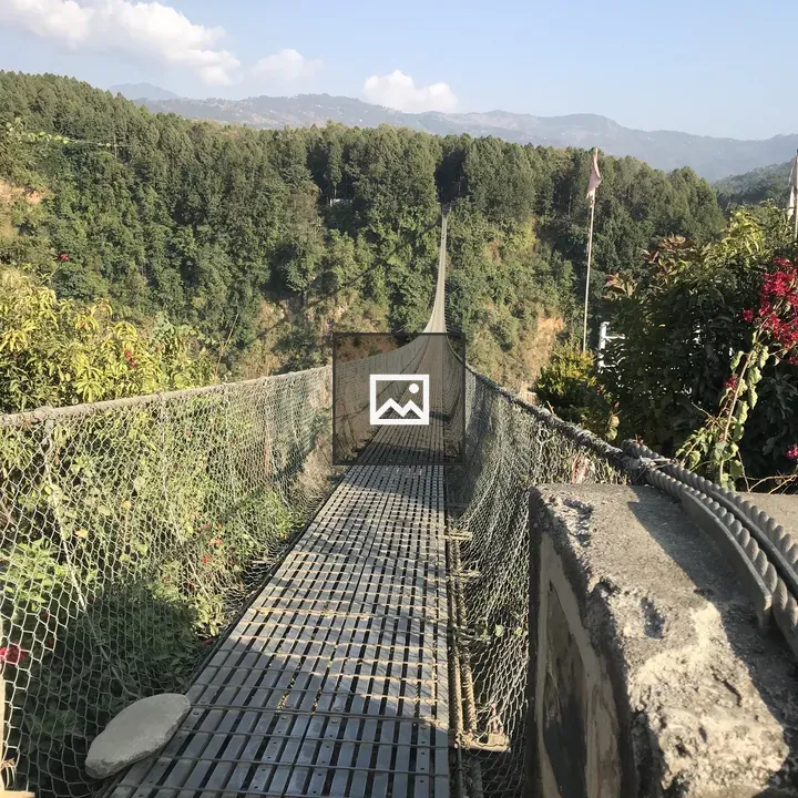 Pedestrian Suspension Bridge in Nepal