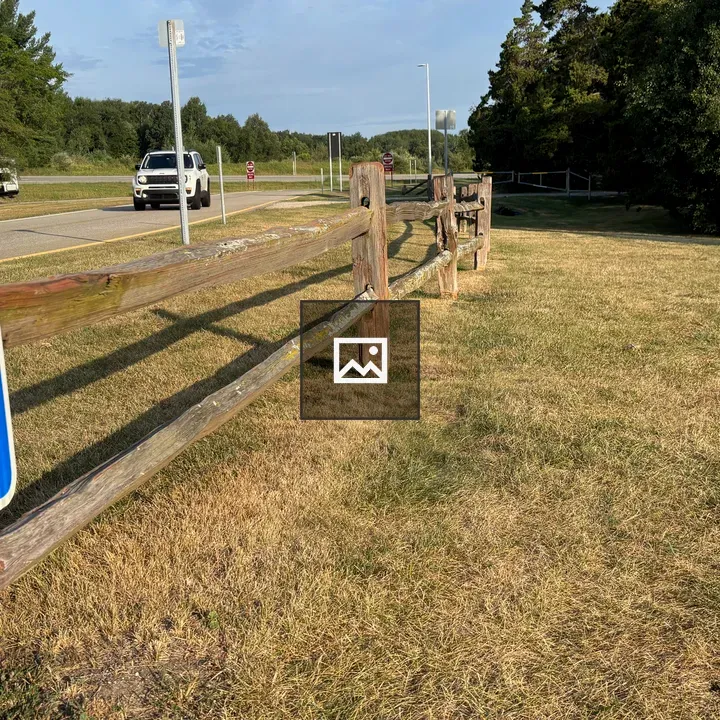 Dog Run Sign and Fence