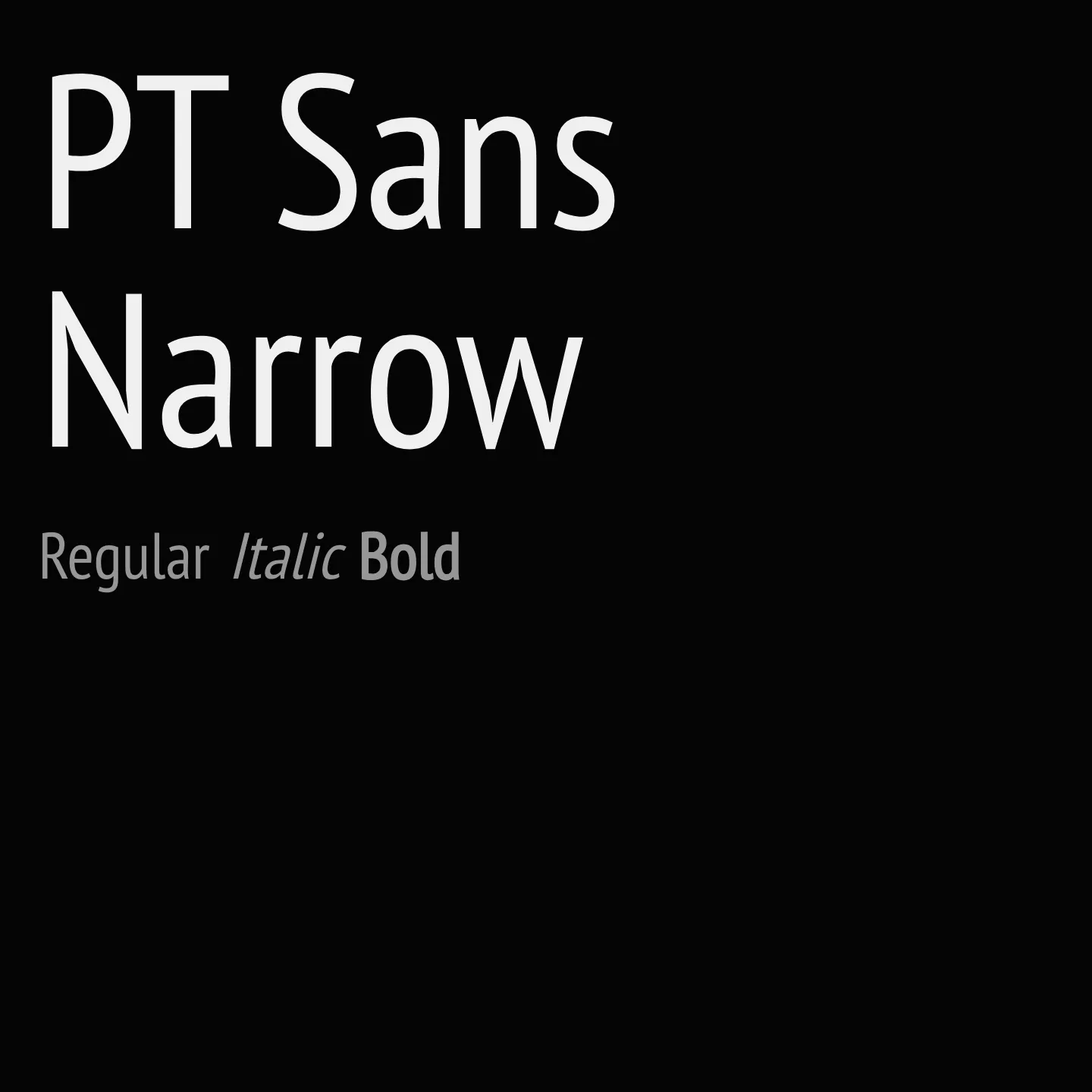 PT Sans Narrow