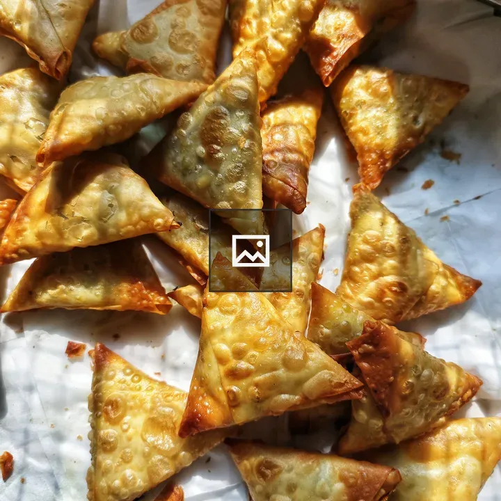 Samosas on Tray
