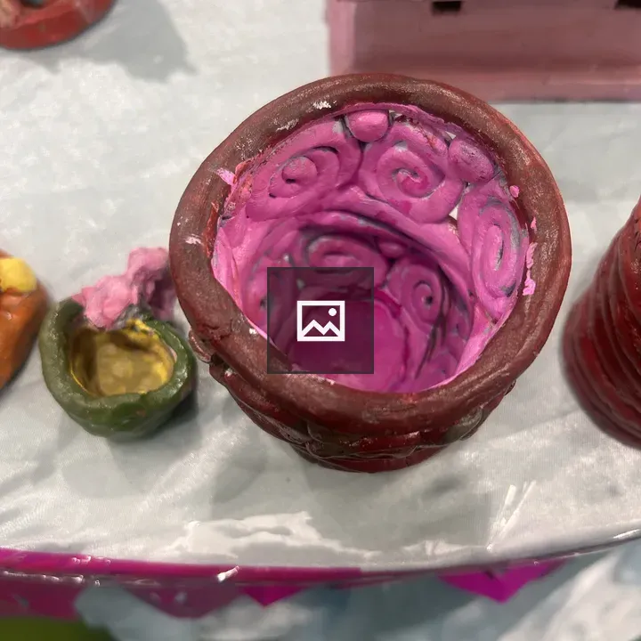 Handcrafted clay pot close-up