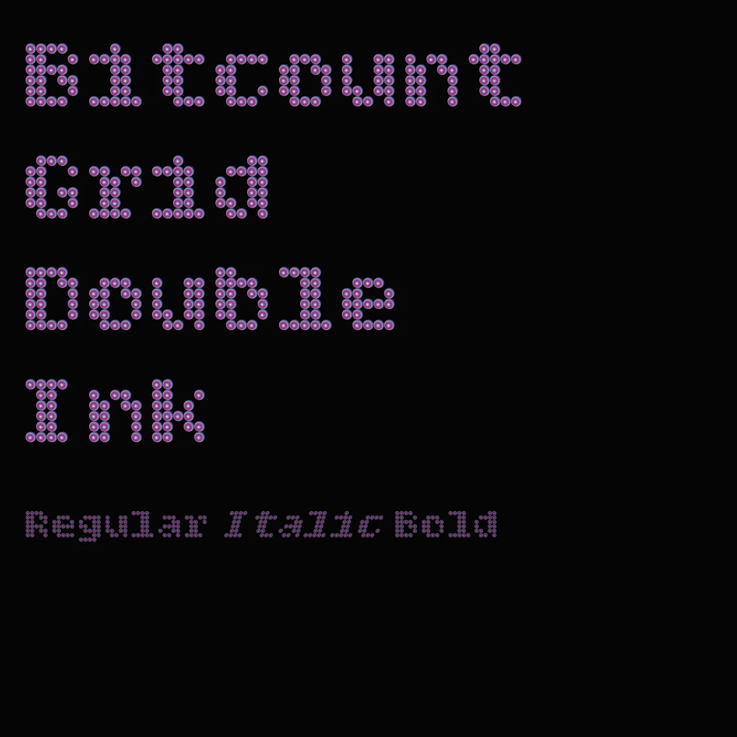 Bitcount Grid Double Ink
