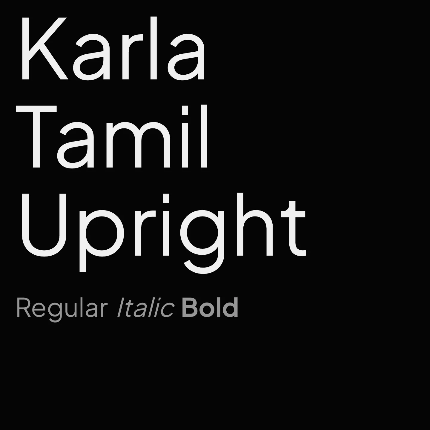 Karla Tamil Upright