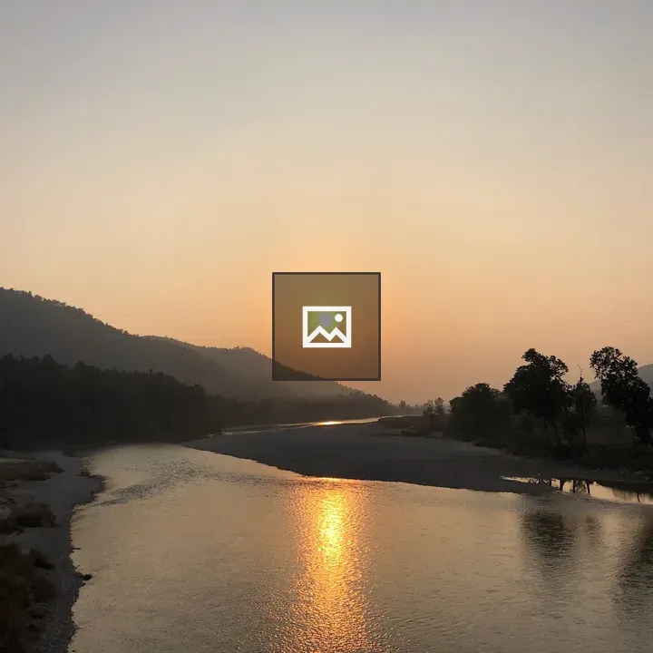 Evening sunset at Rapti River