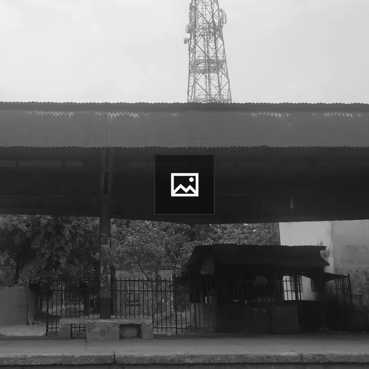 Empty railway station during lockdown