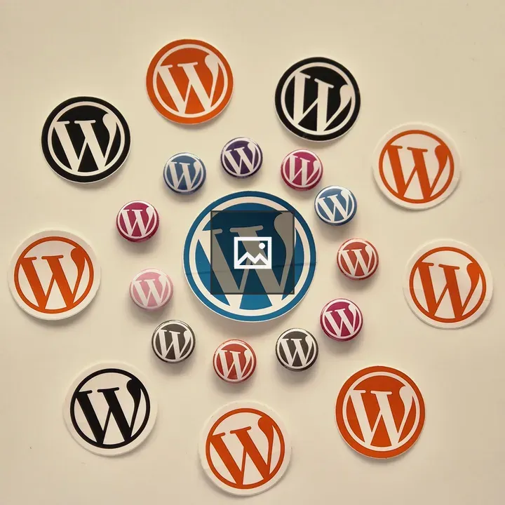 WordPress logo stickers and buttons