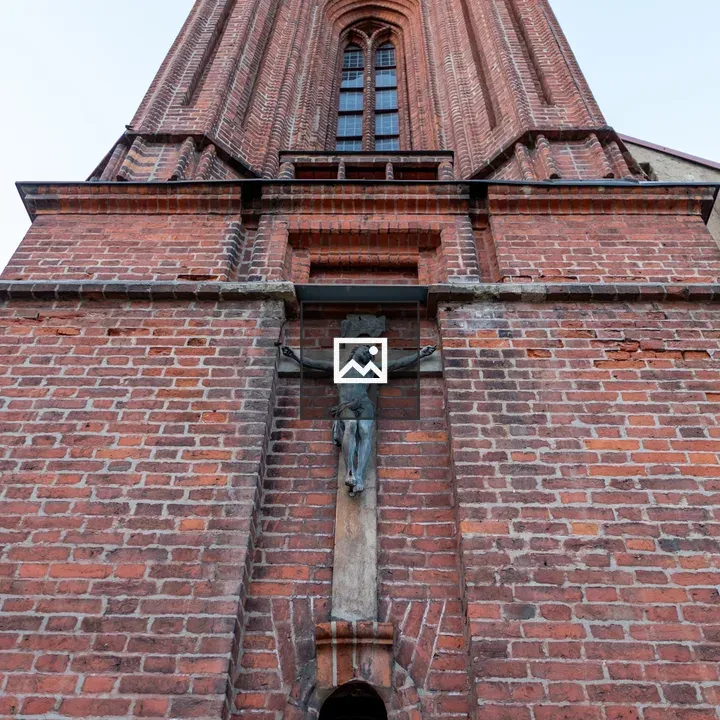 Crucifix on Church of St. Anne wall
