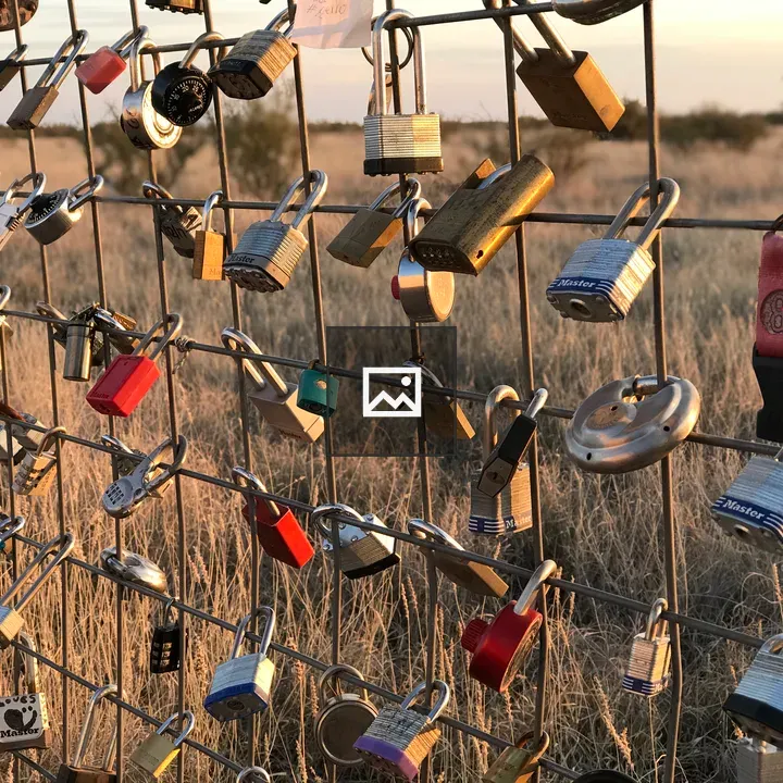 Lock and Key in Desert
