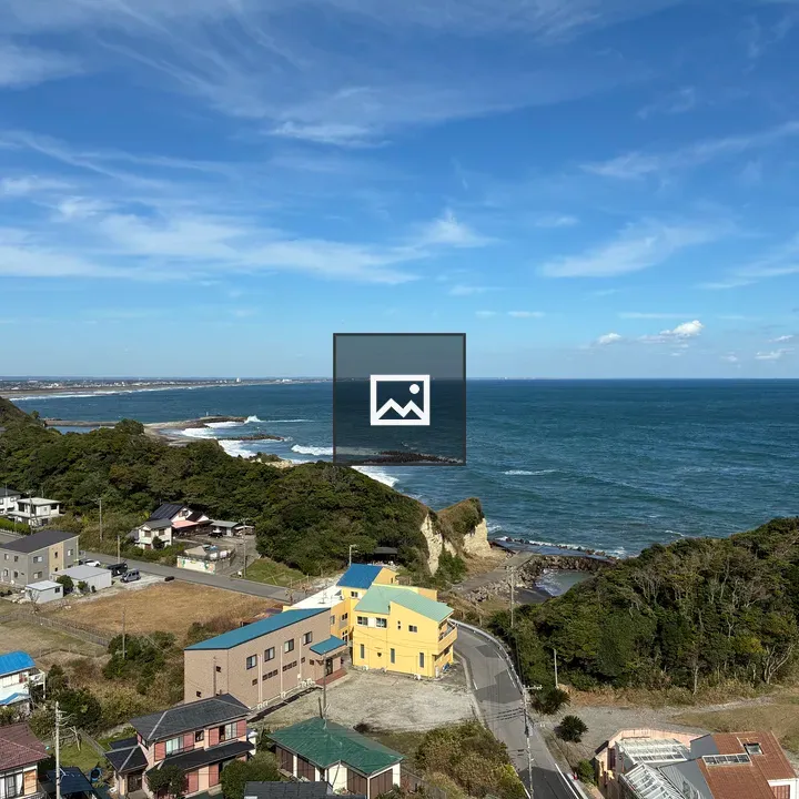 Coastal hills and rocky shore