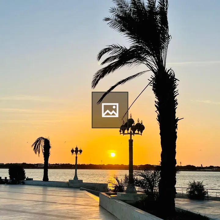 Sunset at Jeddah Waterfront Promenade