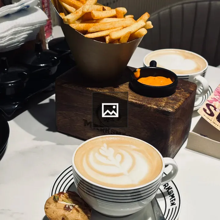 Cup of coffee with latte art